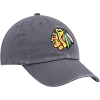 Men's '47 Charcoal Chicago Blackhawks Clean Up Adjustable Hat