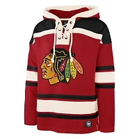 Sweat à capuche Lacer pour homme, rouge, Connor Bedard, joueur des Blackhawks de Chicago, numéro 47, avec nom et du