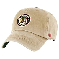 Men's '47 Khaki Chicago Blackhawks  Earldor Clean Up Adjustable Hat