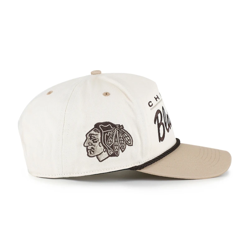 Men's '47 Natural/Tan Chicago Blackhawks Neutral Terrain Hitch Rope Adjustable Hat