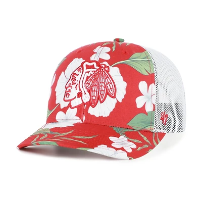 Men's '47 Red/White Chicago Blackhawks Beach Side Adjustable Trucker Hat