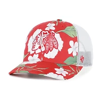 Men's '47  Red/White Chicago Blackhawks Beach Side Adjustable Trucker Hat