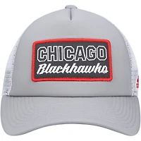 Men's adidas Gray/White Chicago Blackhawks Locker Room Foam Trucker Snapback Hat