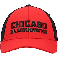 Casquette réglable pour vestiaire des Blackhawks de Chicago adidas rouge pour hommes