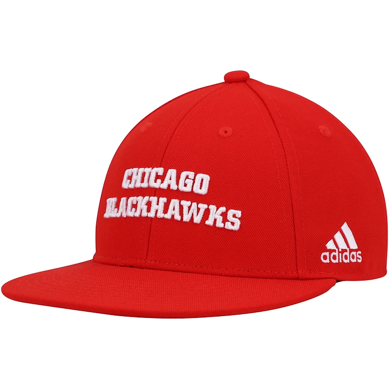 Casquette snapback rouge Chicago Blackhawks adidas pour hommes