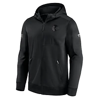 Men's Black Chicago Blackhawks Authentic Pro Travel & Training Full-Zip Hoodie