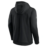 Men's Black Chicago Blackhawks Authentic Pro Travel & Training Full-Zip Hoodie