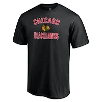 T-shirt noir pour homme avec arche de la victoire des Blackhawks Chicago