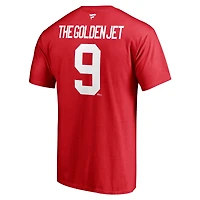 Men's Bobby Hull Red Chicago Blackhawks Authentic Stack Retired Player Nickname & Number T-Shirt