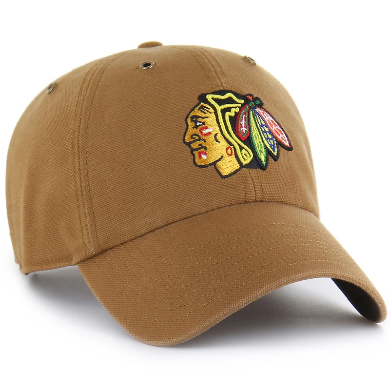 Casquette ajustable Carhartt x '47 Brown Chicago Blackhawks Clean Up pour homme