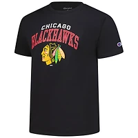 T-shirt noir avec logo principal des Blackhawks de Chicago pour homme