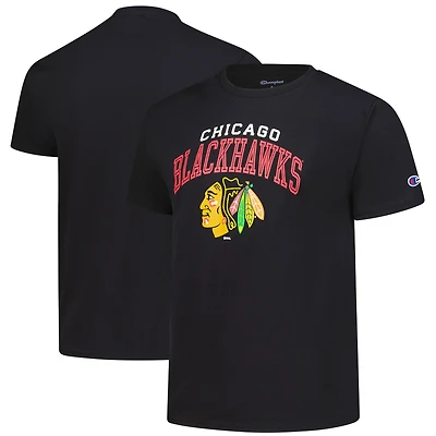 T-shirt noir avec logo principal des Blackhawks de Chicago pour homme