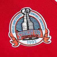 Maillot de jeu puissance rouge Chris Chelios des Blackhawks Chicago 1991-92 pour homme