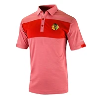 Men's Columbia Red Chicago Blackhawks Omni-Wick Total Control Polo