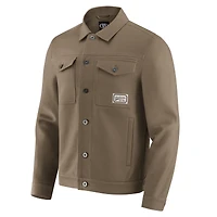 Men's Darius Rucker Collection by Fanatics Tan Chicago Blackhawks Trucker Full-Button Jacket