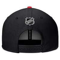 Casquette snapback noir Chicago Blackhawks 2024 NHL Draft Fanatics pour hommes