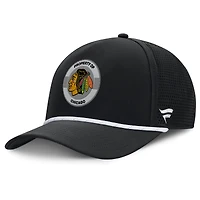 Casquette ajustable authentique Pro Rink des Blackhawks de Chicago pour homme, noire, Fanatics