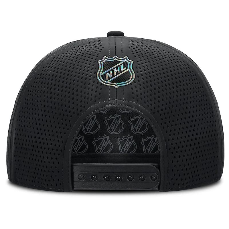Casquette ajustable authentique Pro Rink des Blackhawks de Chicago pour homme, noire, Fanatics
