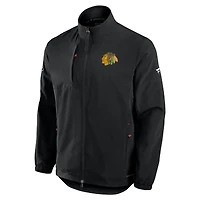 Men's Fanatics Black Chicago Blackhawks Authentic Pro Rink Full-Zip Coaches Jacket