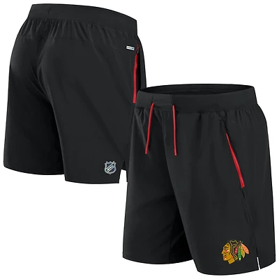 Men's Fanatics Black Chicago Blackhawks Authentic Pro Rink Performance Shorts