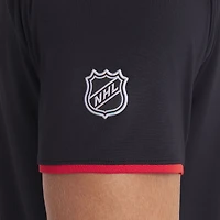 Men's Fanatics Black Chicago Blackhawks Authentic Pro Rink Raglan Polo