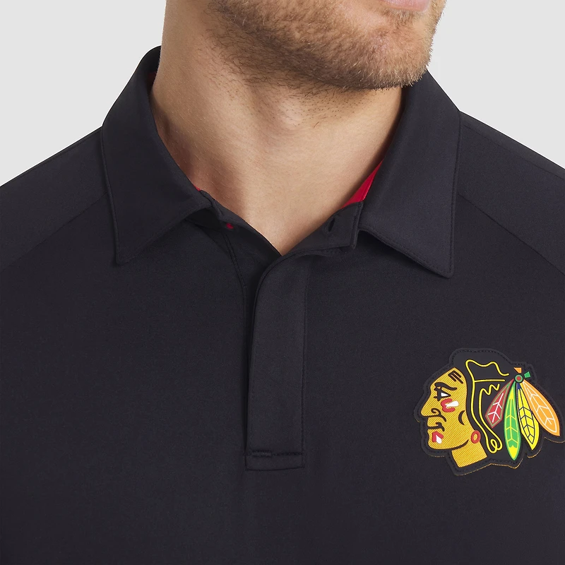 Polo raglan authentique Pro Rink des Blackhawks de Chicago Fanatics pour homme
