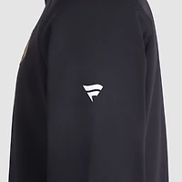 Men's Fanatics Black Chicago Blackhawks Authentic Pro Rink Raglan Quarter-Zip Pullover