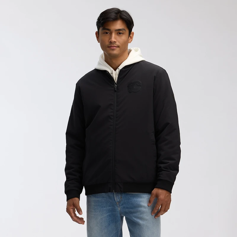 Men's Fanatics Black Chicago Blackhawks Authentic Pro Road Lightweight Full-Zip Bomber Jacket