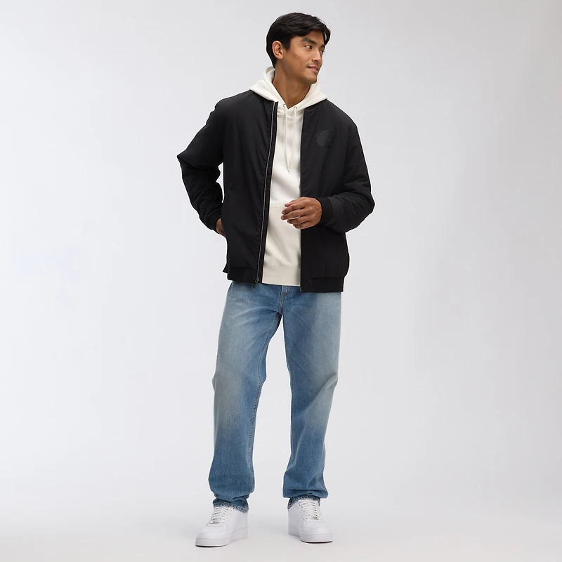 Men's Fanatics Black Chicago Blackhawks Authentic Pro Road Lightweight Full-Zip Bomber Jacket