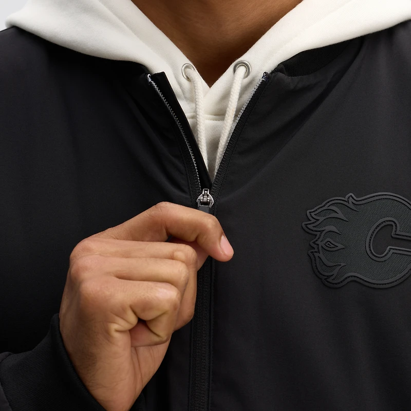 Men's Fanatics Black Chicago Blackhawks Authentic Pro Road Lightweight Full-Zip Bomber Jacket