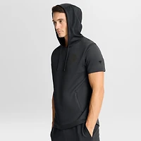 Men's Fanatics Black Chicago Blackhawks Authentic Pro Road Short Sleeve Hoodie