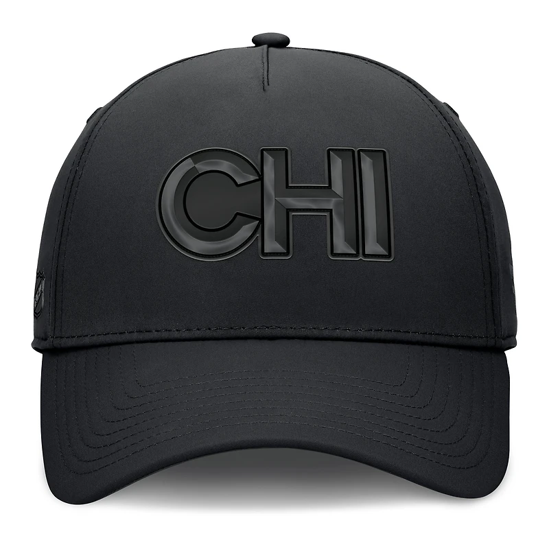 Men's Fanatics Black Chicago Blackhawks Authentic Pro Road Team Code Flex Hat