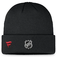 Men's Fanatics Black Chicago Blackhawks Authentic Pro Training Camp Cuffed Knit Hat