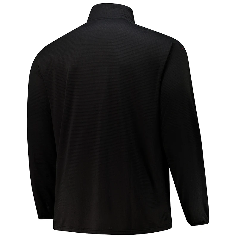 Haut à glissière quart de tour Authentic Pro Fanatics pour hommes, noir, Chicago Blackhawks, grandes tailles