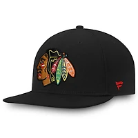 Men's Fanatics Black Chicago Blackhawks Core Fitted Hat