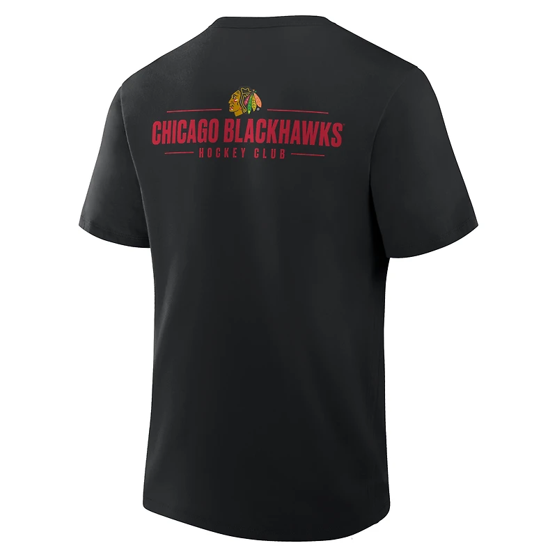 Men's Fanatics Black Chicago Blackhawks Crash The Net Legacy T-Shirt
