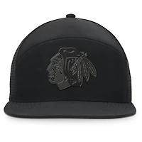 Casquette ajustable Fanatics pour hommes, noire, pour le front office des Chicago Blackhawks