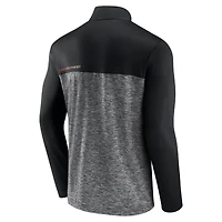 Men's Fanatics Black Chicago Blackhawks Iconic Defender Quarter-Zip Jacket