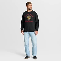 Men's Fanatics Black Chicago Blackhawks Vintage Stickler Sweatshirt