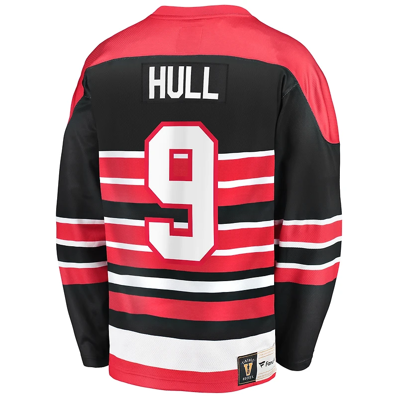 Maillot de joueur retraité Fanatics Bobby Hull pour hommes, rouge, Chicago Blackhawks Premier Breakaway