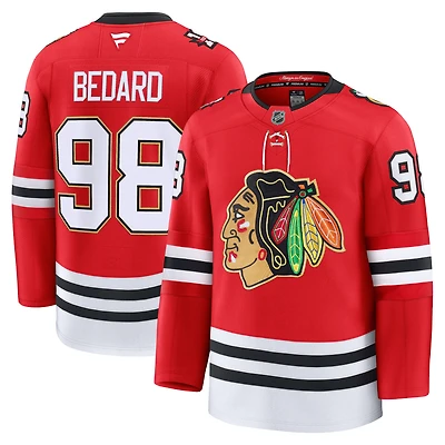 Men's Fanatics Connor Bedard Red Chicago Blackhawks Centennial Premium Player Jersey