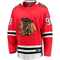 Maillot de joueur échappé à domicile Fanatics Connor Bedard des Blackhawks Chicago, rouge, pour hommes