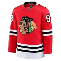 Maillot de joueur à domicile rouge Connor Bedard des Blackhawks Chicago Fanatics pour hommes