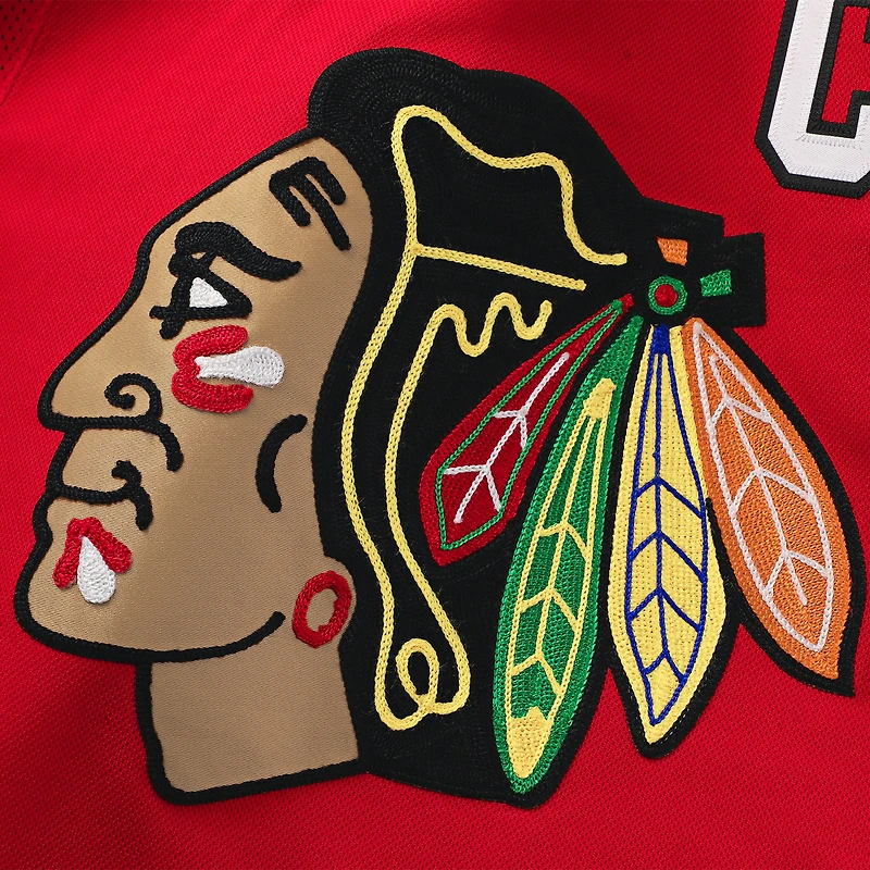 Maillot de joueur à domicile rouge Connor Bedard des Blackhawks Chicago Fanatics pour hommes