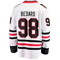 Maillot de joueur première division Connor Bedard des Blackhawks Chicago Fanatics pour hommes, blanc