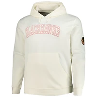 Men's Fanatics Cream Chicago Blackhawks Big &Tall Stitch Hoodie