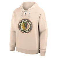 Men's Fanatics Cream Chicago Blackhawks Vintage Hoodie