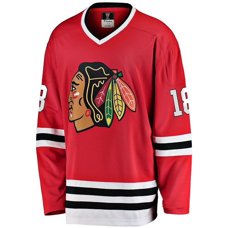 Maillot de joueur retraité Denis Savard rouge des Blackhawks Chicago (Fanatics)