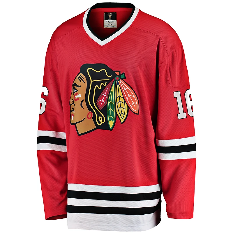 Maillot de joueur retraité Eddie Olczyk Fanatics pour hommes, rouge des Blackhawks Chicago, Premier Breakaway