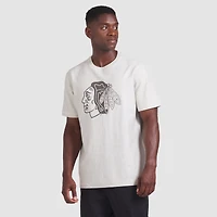 T-shirt gris pour homme Fanatics des Blackhawks de Chicago fabriqué au Canada